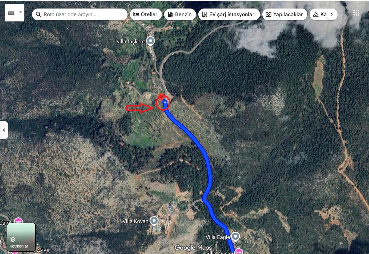 GEBMASTERDAN ANTALYA KAŞ KALKAN ÜZÜMLÜ'DE VİLLALAR BÖLGESİNDE YATIRIMLIK FIRSAT TARLA