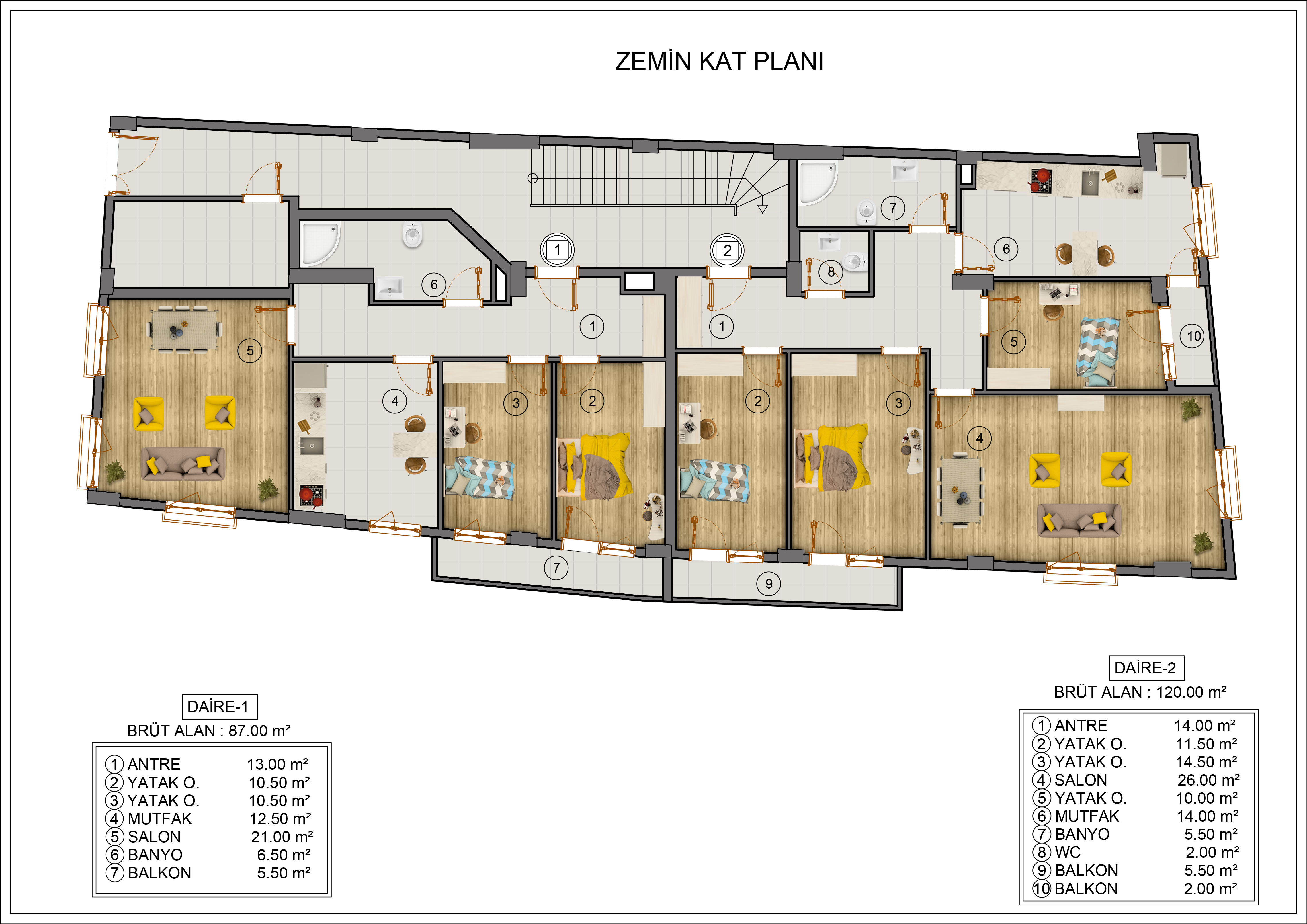 KURUÇEŞME MERKEZ'DE 3+1 SATILIK DAİRE